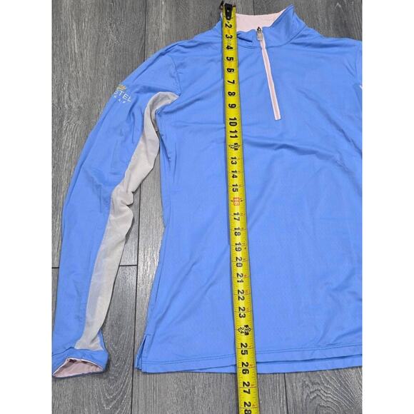 Kastel Charlotte Ladies 1/4 Zip Top Denmark Light Blue/White S A003355 - Picture 3 of 14